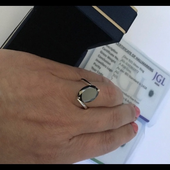 4.20 Carat Natural Certified AA Black Diamond Solitaire - Picture 1 of 4